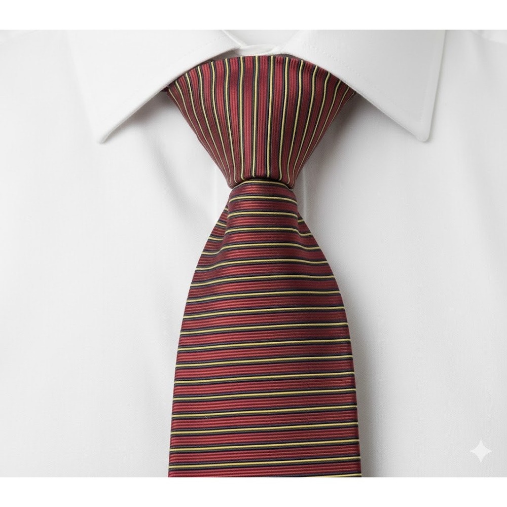 Brooks Brothers Makers Silk Tie‎ Striped Red Gold Necktie USA